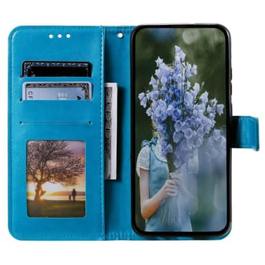 SKALO Samsung A14 4G/5G Mandala Plånboksfodral - Blå