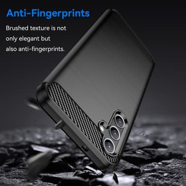 SKALO Samsung A14 4G/5G Armor Carbon Stöttåligt TPU-skal - Svart