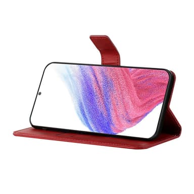 SKALO Samsung A54 5G Embossed Plånboksfodral i PU-Läder - Röd