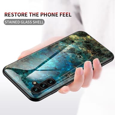 SKALO Samsung A54 5G Marmor Härdat Glas TPU-skal - Motiv 2