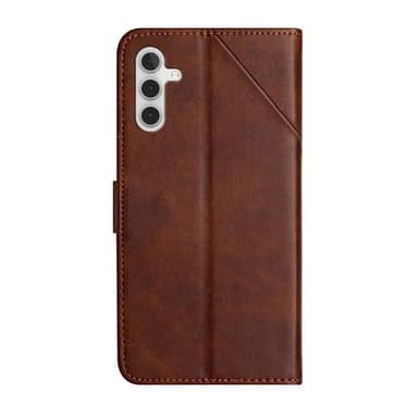 SKALO Samsung A34 5G Embossed Plånboksfodral i PU-Läder - Mörkbrun