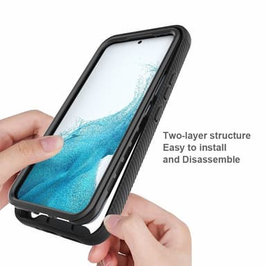 SKALO Samsung A54 5G Shockproof Clear Hybrid Skal - Mörkblå