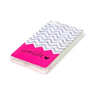 TPU Skal Z5 Compact - Chevron and Word Smile