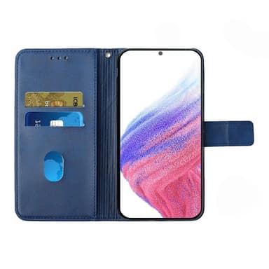 SKALO Samsung A54 5G Embossed Plånboksfodral i PU-Läder - Blå