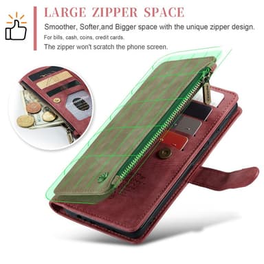 CaseMe Samsung A34 5G CaseMe Big Wallet Plånboksfodral - Röd