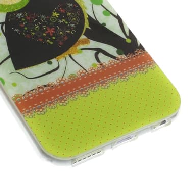 Iphone 6/6S 4.7"" TPU Skal Gentle Owl Glitter Powder