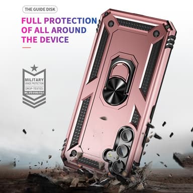 SKALO Samsung A54 5G Armor Hybrid Metallring skal - Roséguld