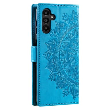 SKALO Samsung A34 5G Mandala Plånboksfodral - Blå