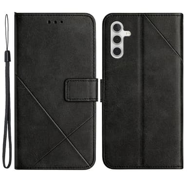 SKALO Samsung A54 5G Embossed Plånboksfodral i PU-Läder - Svart