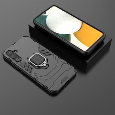 SKALO Samsung A34 5G Armor Hybrid Metallring skal - Svart