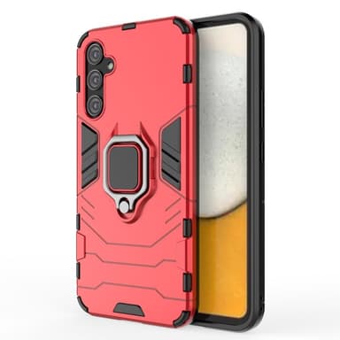 SKALO Samsung A34 5G Armor Hybrid Metallring skal - Röd