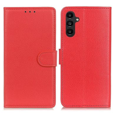 SKALO Samsung A14 4G/5G Litchi Plånboksfodral - Röd