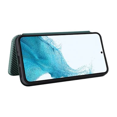 SKALO Samsung A54 5G Carbon Fiber Plånboksfodral - Grön