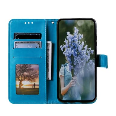 SKALO Samsung A34 5G Mandala Plånboksfodral - Blå