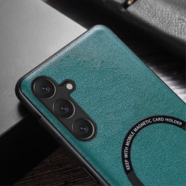 SKALO Samsung A54 5G PU-Läder Hybrid Magnetring Skal - Svart