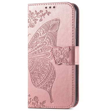 SKALO Samsung A14 4G/5G Mandala Butterfly Plånboksfodral - Roséguld