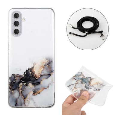 SKALO Samsung A14 4G/5G Mobilhalsband Skal - Svart