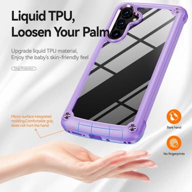 SKALO Samsung A54 5G Glossy Hybrid TPU Skal - Lila