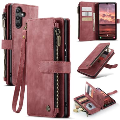 CaseMe Samsung A34 5G CaseMe Big Wallet Plånboksfodral - Röd