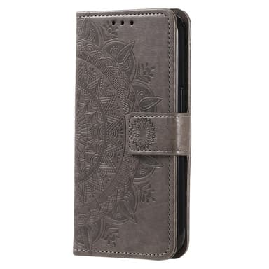 SKALO Samsung A14 4G/5G Mandala Plånboksfodral - Grå