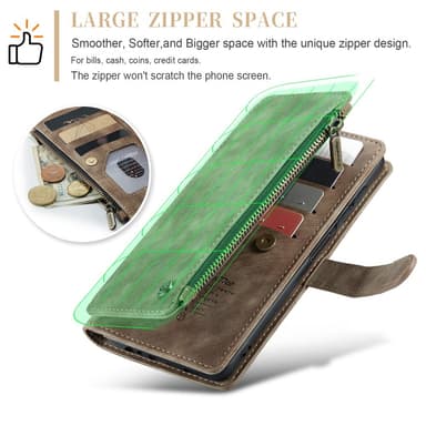 CaseMe Samsung A34 5G CaseMe Big Wallet Plånboksfodral - Brun
