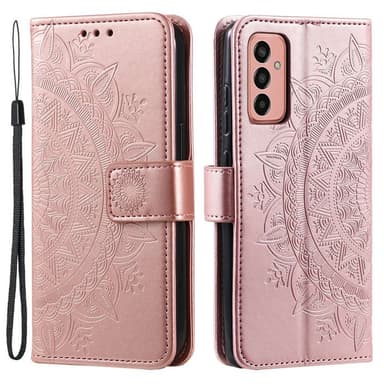 SKALO Samsung A14 4G/5G Mandala Plånboksfodral - Roséguld