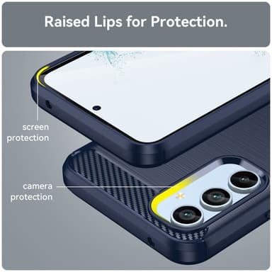 SKALO Samsung A54 5G Armor Carbon Stöttåligt TPU-skal - Blå