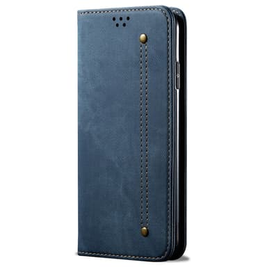 SKALO Samsung A34 5G Jeans Plånboksfodral - Blå