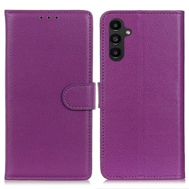 SKALO Samsung A14 4G/5G Litchi Plånboksfodral - Lila