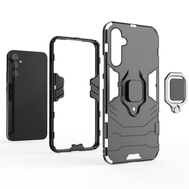 SKALO Samsung A34 5G Armor Hybrid Metallring skal - Röd