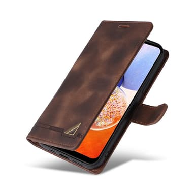 SKALO Samsung A54 5G Plånboksfodral i PU-Läder - Brun