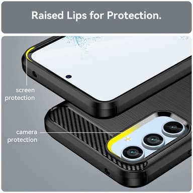 SKALO Samsung A54 5G Armor Carbon Stöttåligt TPU-skal - Svart
