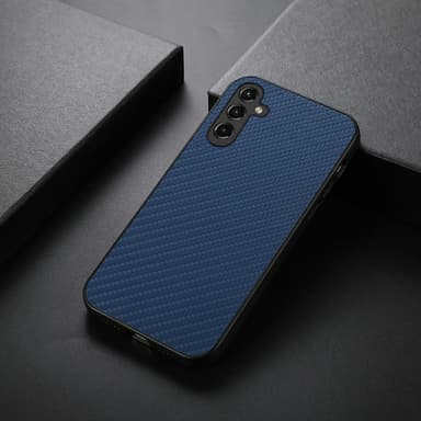 SKALO Samsung A14 4G/5G Carbon Fiber TPU-skal - Blå