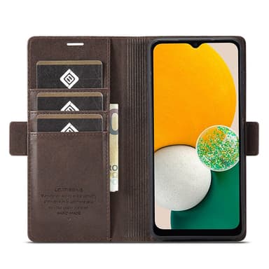 SKALO Samsung A14 4G/5G LC.IMEEKE Plånboksfodral i PU-Läder - Brun