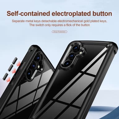 SKALO Samsung A54 5G Glossy Hybrid TPU Skal - Svart