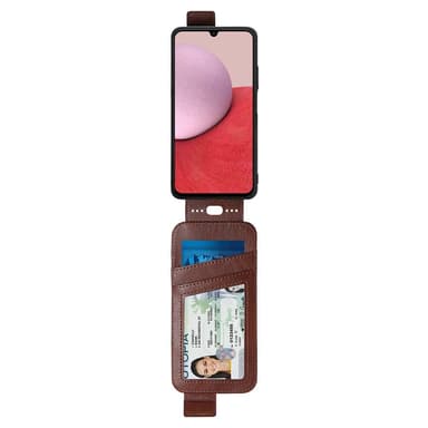SKALO Samsung A14 4G/5G CASENEO Vertical Flip Plånbok - Brun