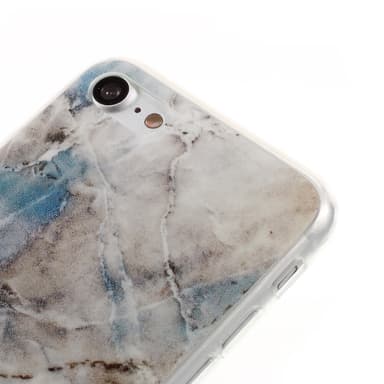 iPhone 7/8/SE (2020) TPU Skal Marmor - Blå