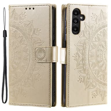 SKALO Samsung A34 5G Mandala Plånboksfodral - Guld
