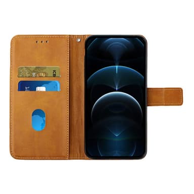 SKALO Samsung A34 5G Embossed Plånboksfodral i PU-Läder - Ljusbrun