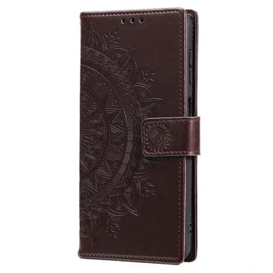 SKALO Samsung A54 5G Mandala Plånboksfodral - Brun