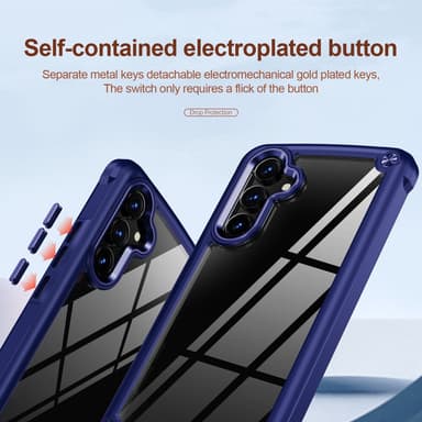 SKALO Samsung A54 5G Glossy Hybrid TPU Skal - Blå