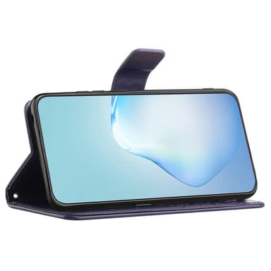 SKALO Samsung A14 4G/5G Owl Tree Plånboksfodral - Mörklila
