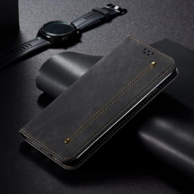 SKALO Samsung A54 5G Jeans Plånboksfodral - Svart