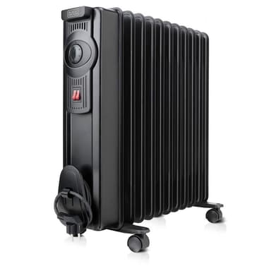 BLACK+DECK Oljefyllt element 2000W Svart