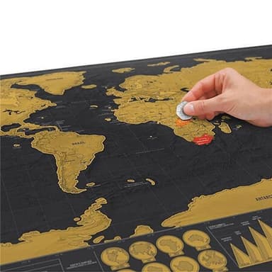 XXL Scratch Map - Världskarta där du skrapar de länder du besökt