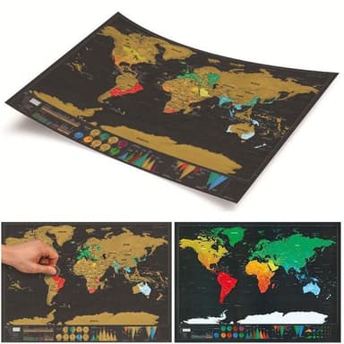 XXL Scratch Map - Världskarta där du skrapar de länder du besökt