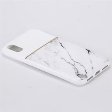 Mjukt TPU skal till iPhone X/XS, Vit Marmor