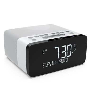 PURE FM/DAB/DAB+/BT/Qi Siesta Charge Klockradio Polar