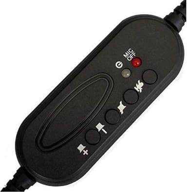 Call Center-headset med fjärrkontroll, USB, Svart