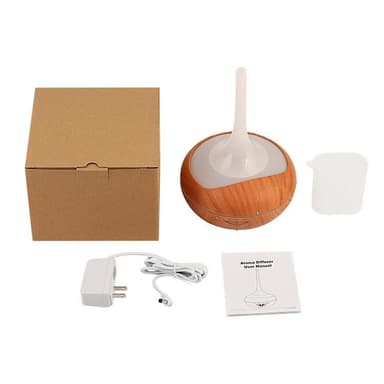 Luftfuktare trä LED-lampa, Ljust trä 240 ml